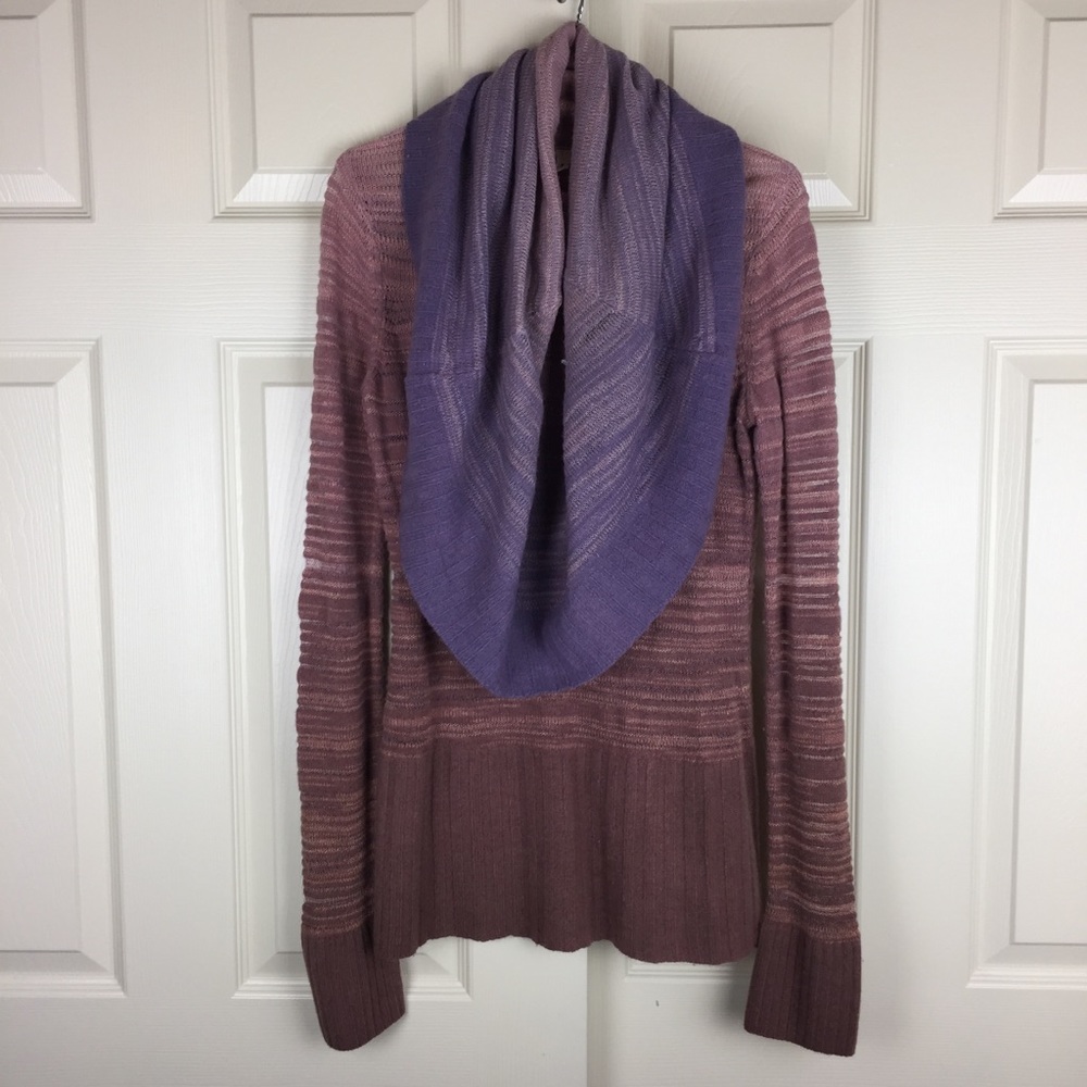 Anthropologie Moth Wool Ombré Cowl Sweater